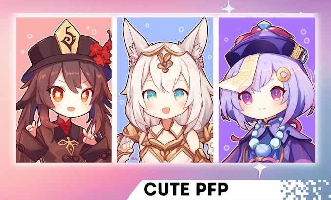 draw cute anime pfp in kawaii style for you