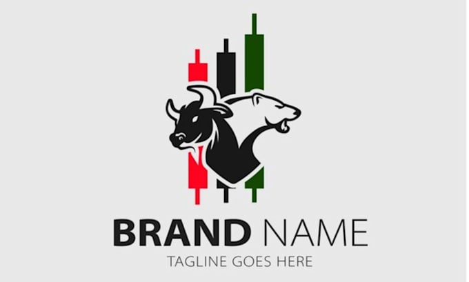 create digital logo for stock forex trading youtube channel