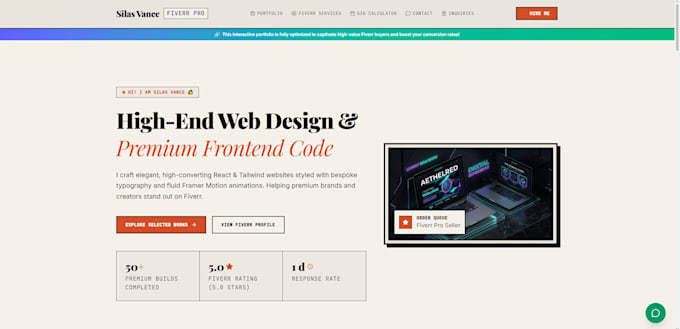 build a custom react portfolio website using HTML and CSS