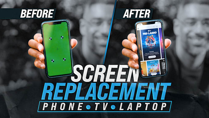 do vfx screen replacement for phone, TV or laptop with motion tracking