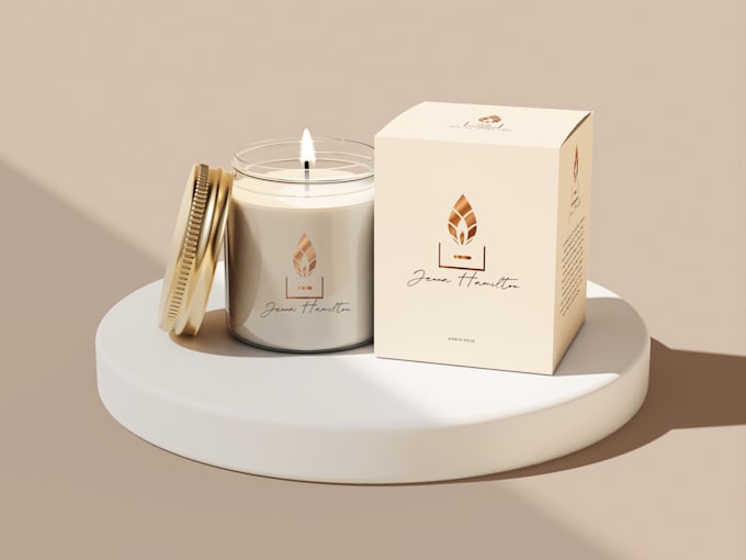 design candle label and product label design