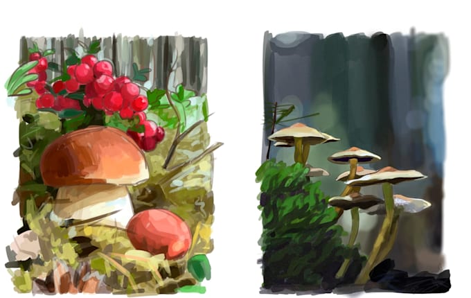 draw nature, animals, landscapes
