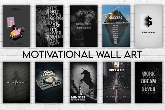 create motivational canvas wall art