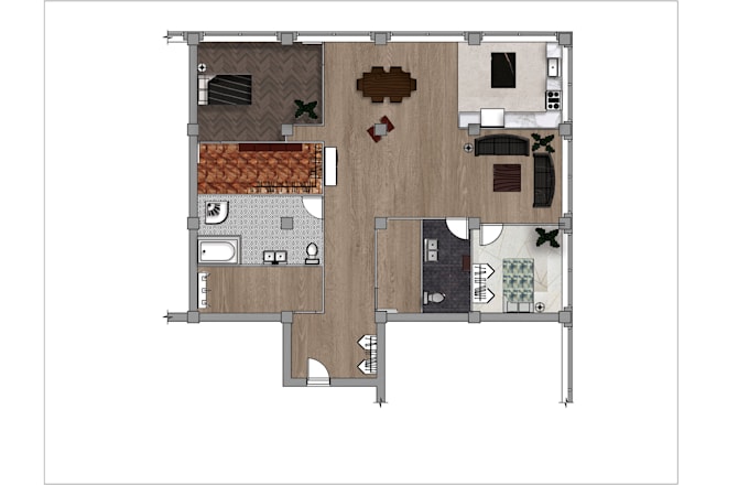 draw and render 2d plans