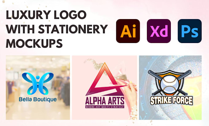 design a luxury logo with stationery mockups