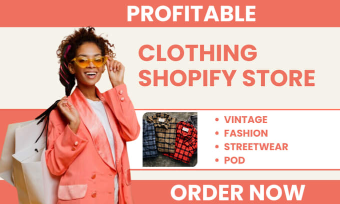 Design vintage fashion streetwear clothing print on demand shopify