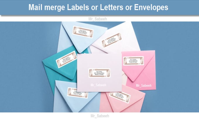 Do Mail Merges For Avery Labels Letters And Envelopes By Noorsabeehkhan Fiverr 0602