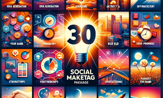 Create 30 professional social media posts designs for you by ...