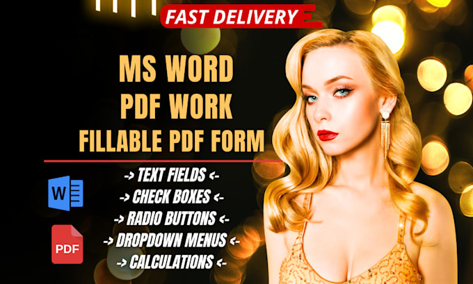 format ms word document create editable fillable PDF form