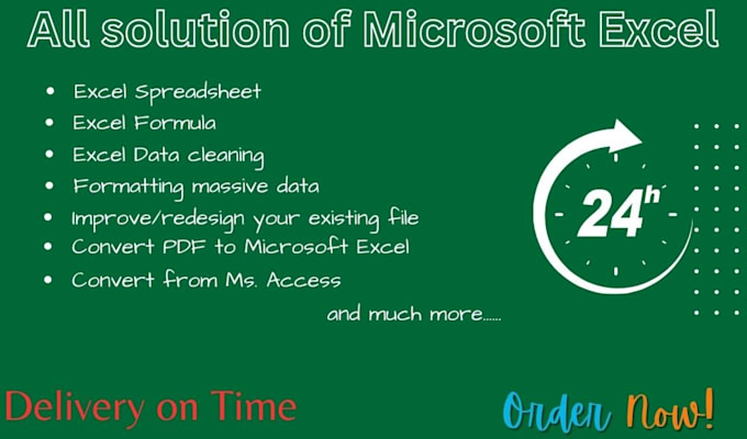 Help in microsoft excel data cleaning and others by Ferdous_sultan | Fiverr