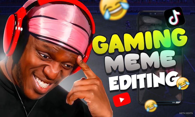 edit your funny gaming video for tiktok, yt shorts and insta