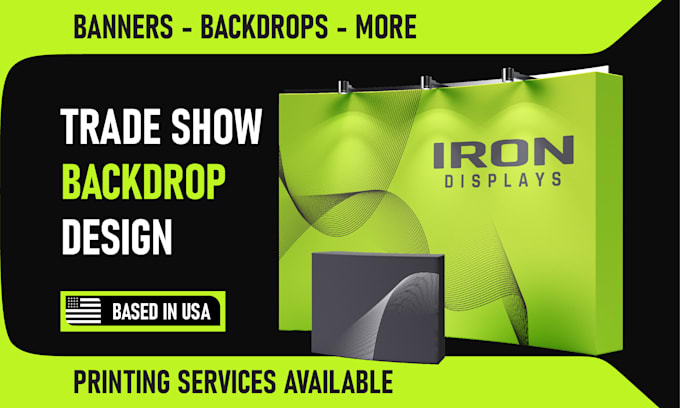 design trade show booth graphics, backdrops, banners