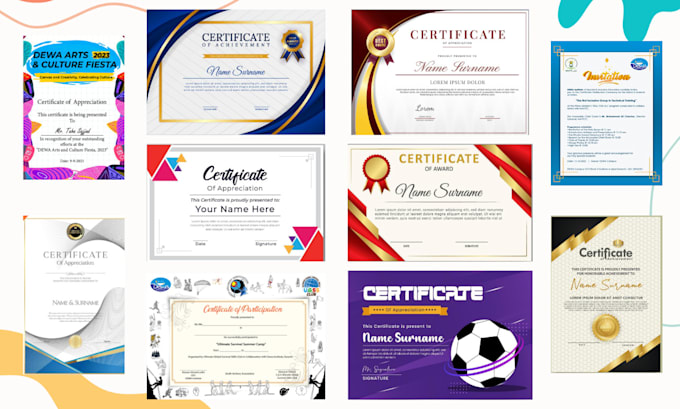 Create professional certificate designs by Dawoodkhan101 | Fiverr