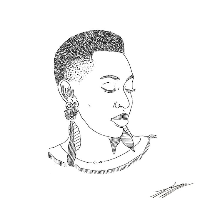 Draw a linework illustration of a loved one, colleague or friend you ...