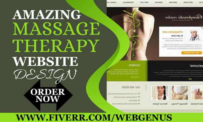 design massage therapy healthcare fitness botox spa saloon chiropractor website