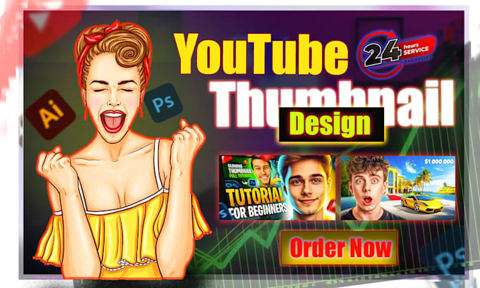 design a highly clickable youtube thumbnail