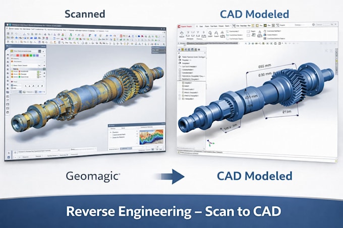 reverse engineering and 3d modelling from stl , scan data