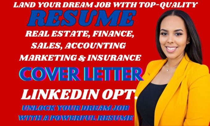 I will write your real estate resume, investment resume, project management and ceo