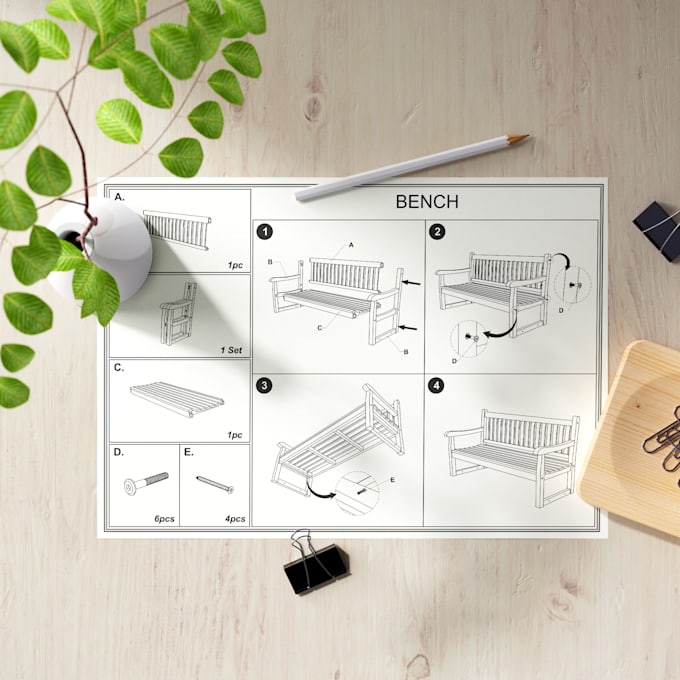 do assembly instruction drawing for any products