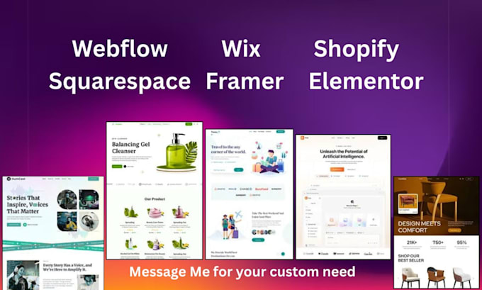 build webflow elementor ghl framer gempage  squarespace wix website