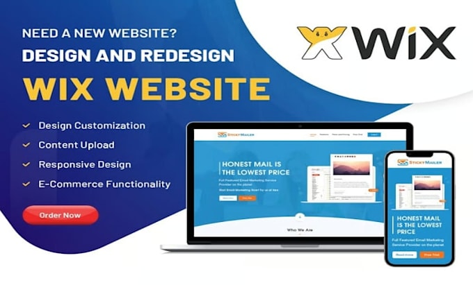 design responsive wix website wix, redesigned wix web or wix business website