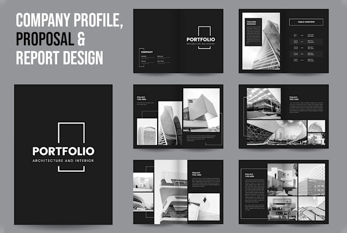design professional company profile, proposal and report