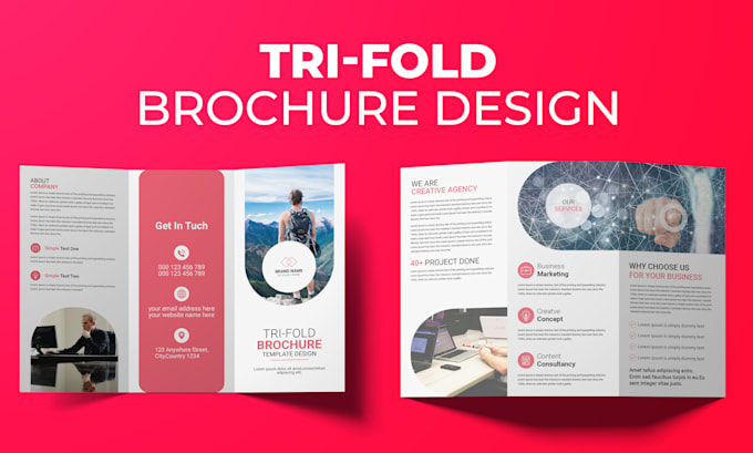 design  trifold brochure, print design or annual report