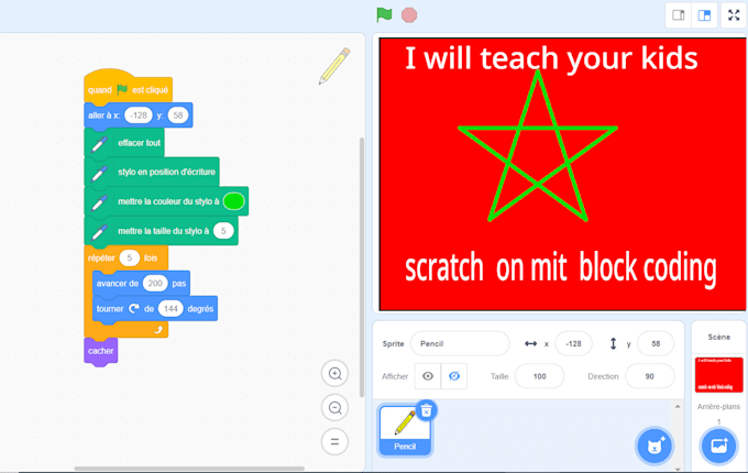 Teach your kids scratch on mit block coding programming by Fila20 | Fiverr