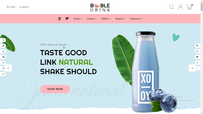 design sparkling beverages shopify website wine store beverages shopify store