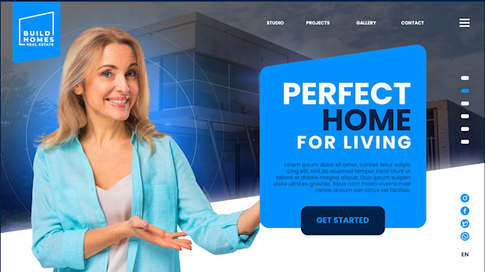 design professional real estate agent website, real auction website
