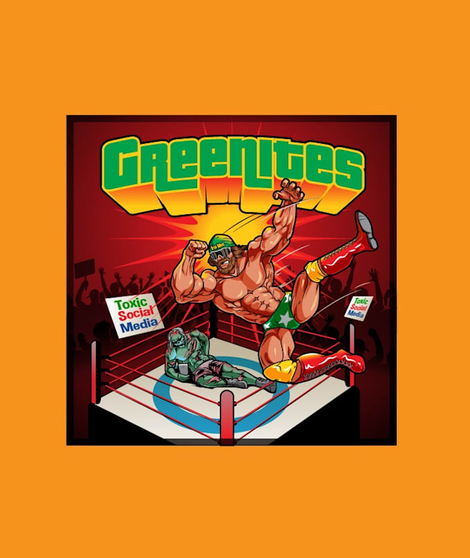 design awesome strange wrestling club logo