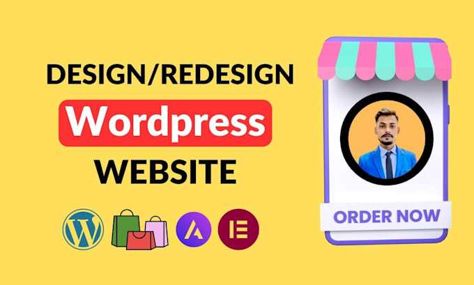 build responsive wordpress website design, redesign , landing page any niche