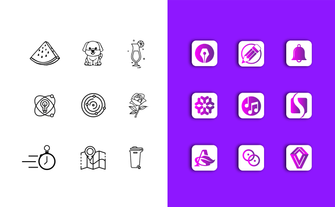 create unique professional vector app icon