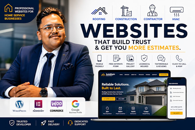 design roofing, construction, contractor, hvac website