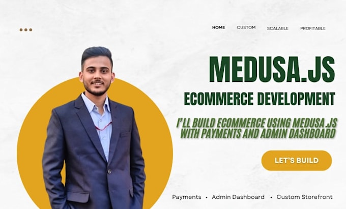 build a custom ecommerce using medusa js with payments and admin dashboard