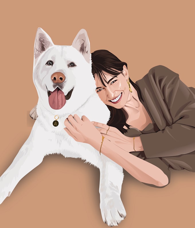 draw your pet to be cartoon vector