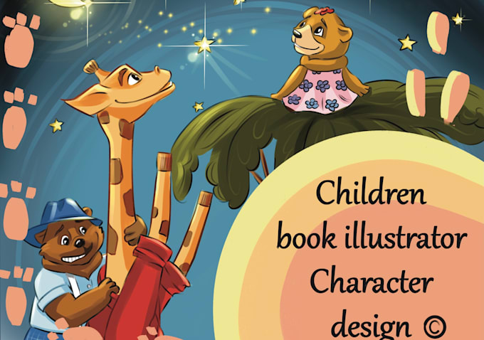 draw children story book illustration
