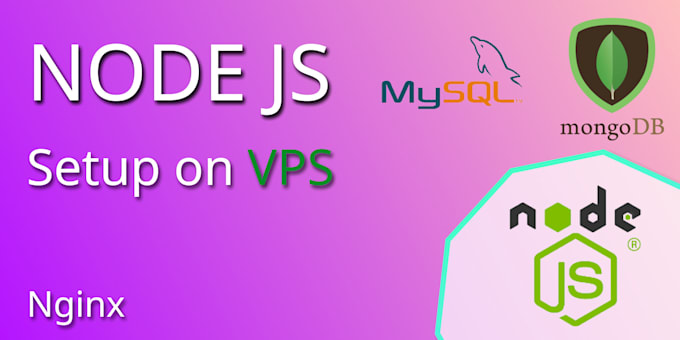 setup nodejs backend with any database on vps