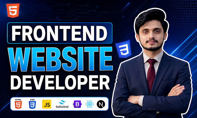 be front end web developer using html css bootstrap reactjs