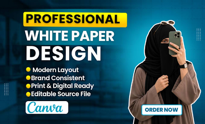 do professional white paper design for your business