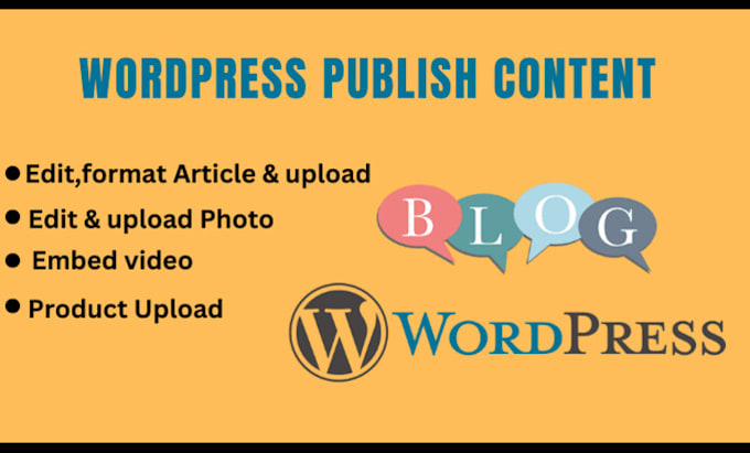 upload content and blog posts as wordpress virtual assistant