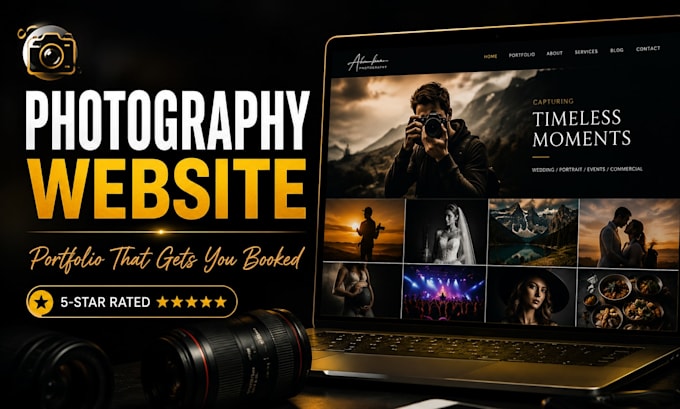 design photography, videography, portfolio website