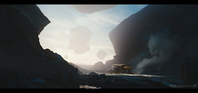 paint cinematic environment art for film, game, prints or book