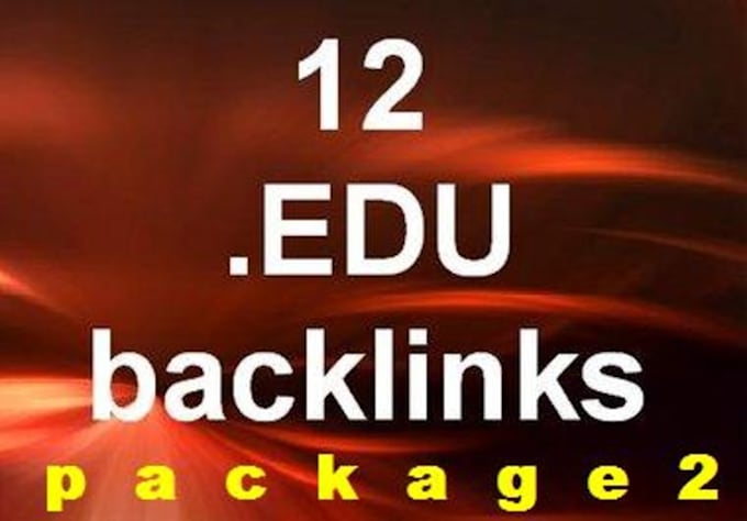 create 12 EDU profile backlinks on PR8 and PR7 domains package2