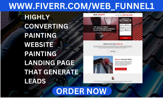 design responsive painting website painting landing page that generate leads