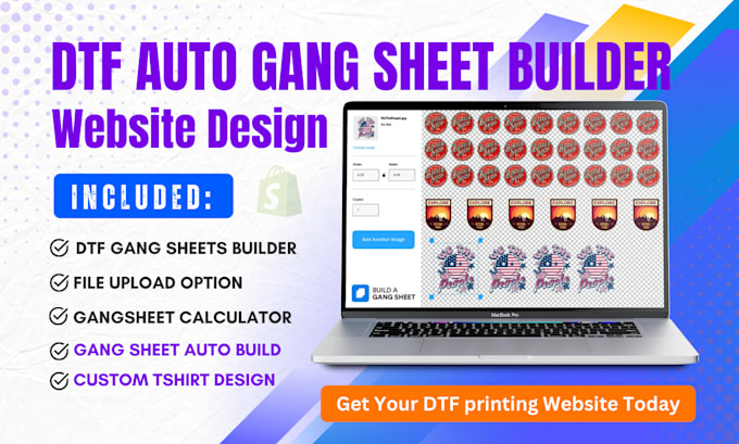 design your dtf printing website using shopify premium theme