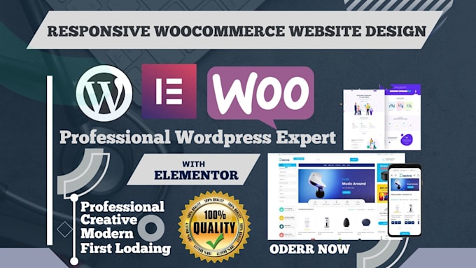 develop wordpress ecommerce website using woocommerce and elementor
