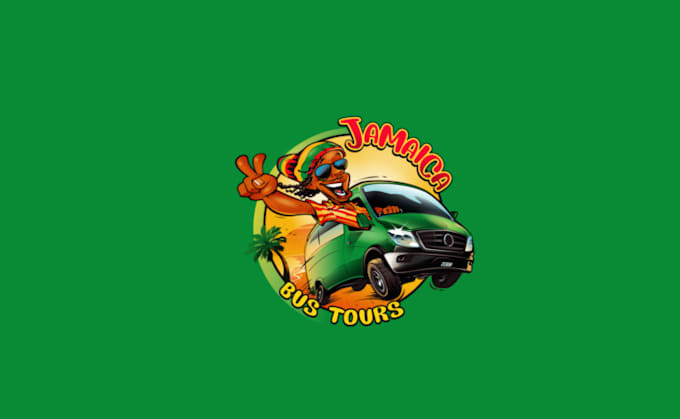 design serious commercial bus tours logo