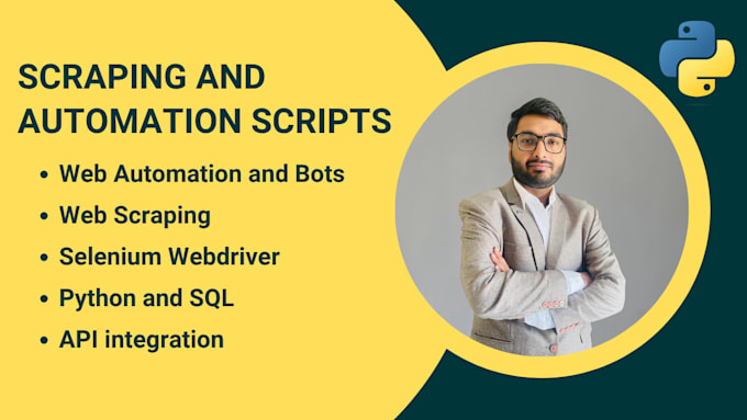 develop automation scripts and bots with python selenium