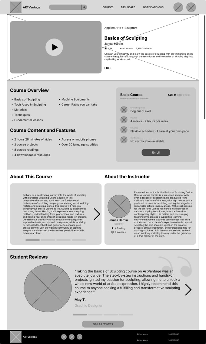 Create hi fidelity wireframes for you by Jedm_09 | Fiverr